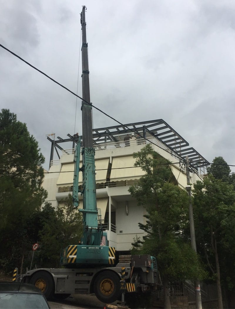 εξέλιξη ανέγερσης σκελετού