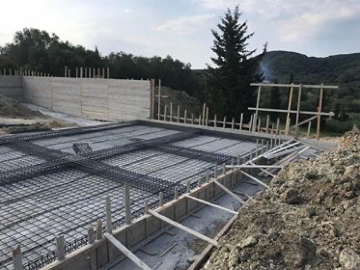 η θεμελίωση του κτιρίου