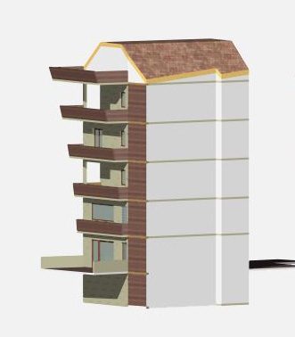 Τρισδιάστατη απεικόνιση, Πολυκατοικία με καταστήματα και γραφεία στο Μεσολόγγι
